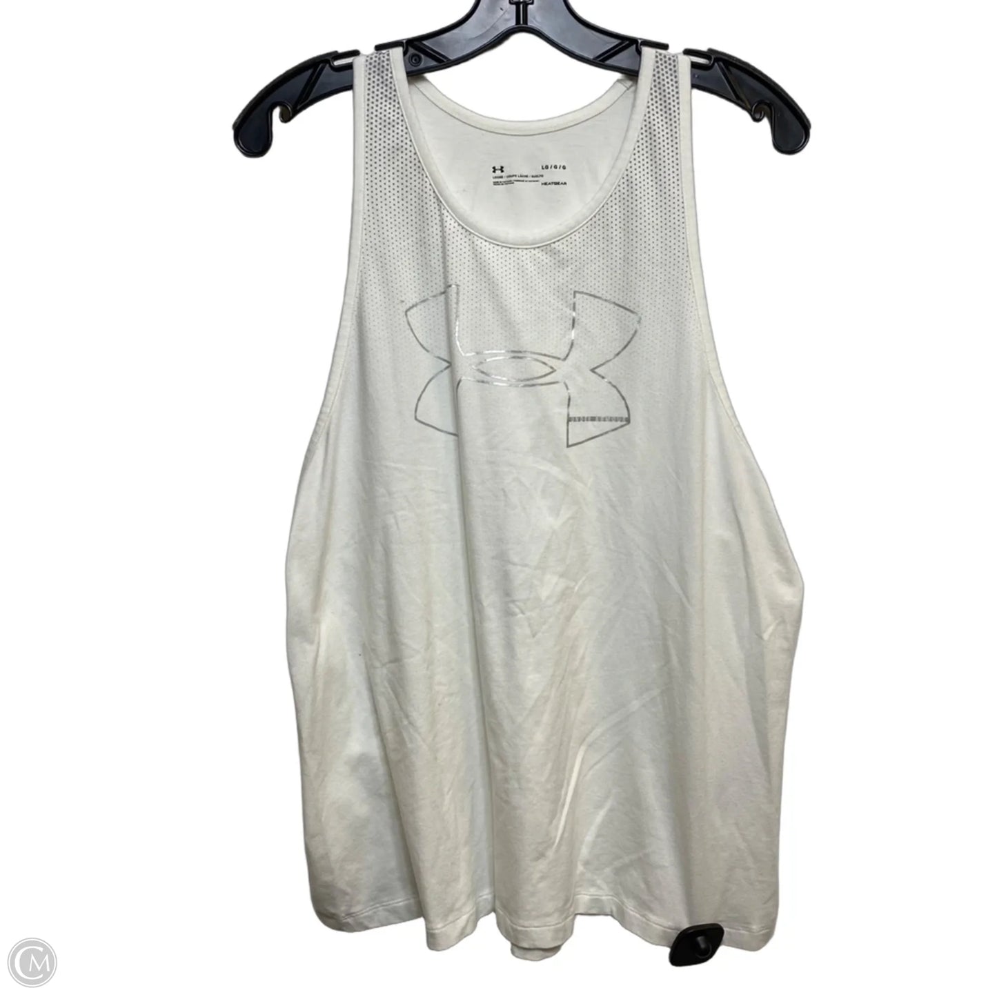 Athletic Tank Top By Under Armour In Cream, Size: L