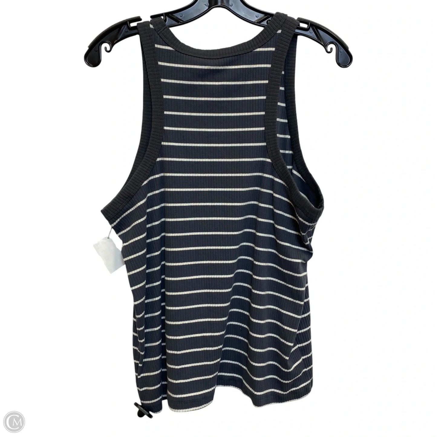 Top Sleeveless By Gap In Grey & White, Size: Xxl