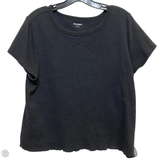 Top Short Sleeve By Old Navy In Black, Size: Xl