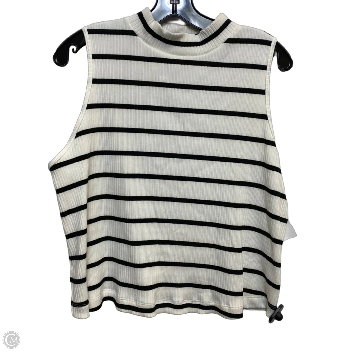 Top Sleeveless By Old Navy In Black & White, Size: 2x