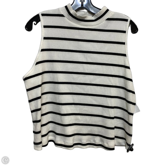 Top Sleeveless By Old Navy In Black & White, Size: 2x