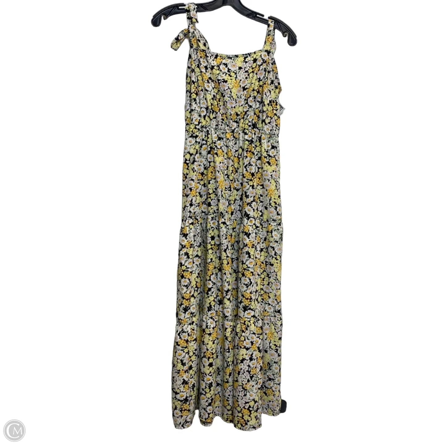 Dress Casual Midi By Social Standard By Sanctuary In Black & Yellow, Size: S