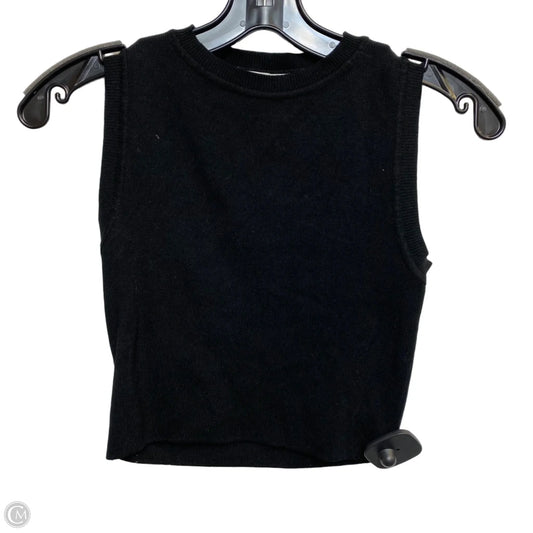 Top Sleeveless By Zara In Black, Size: M