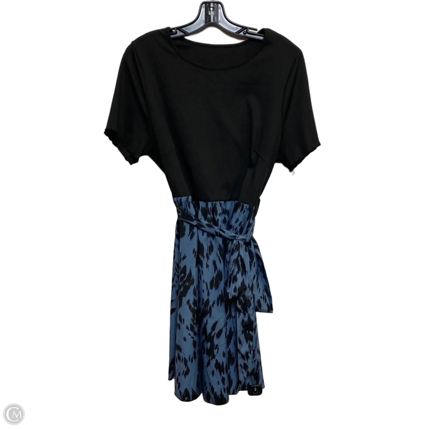 Dress Casual Short By Shein In Black & Blue, Size: 1x