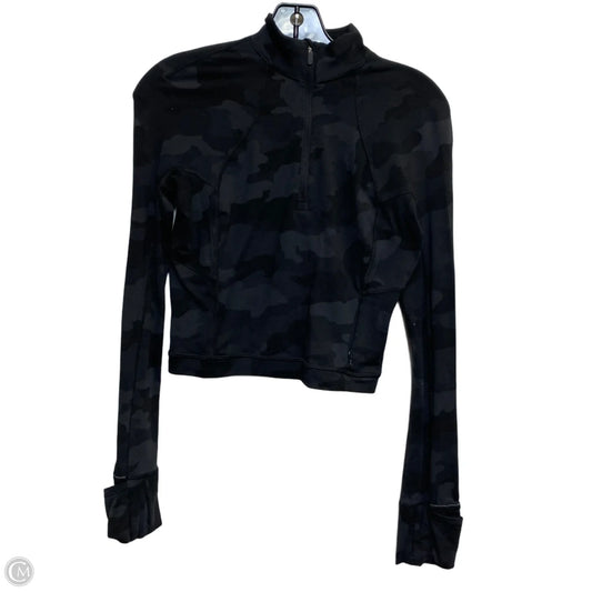 Athletic Top Long Sleeve Collar By Lululemon In Black, Size: S