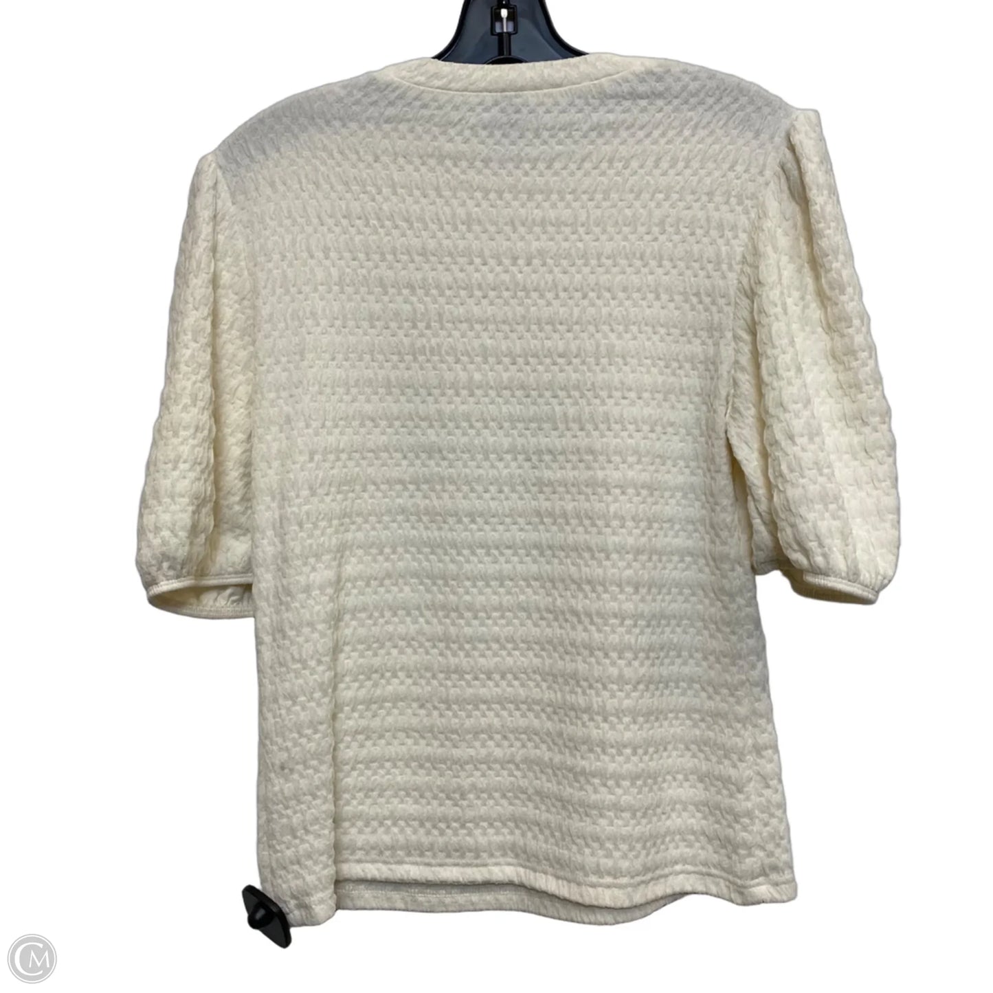 Top Short Sleeve By Shein In Cream, Size: M