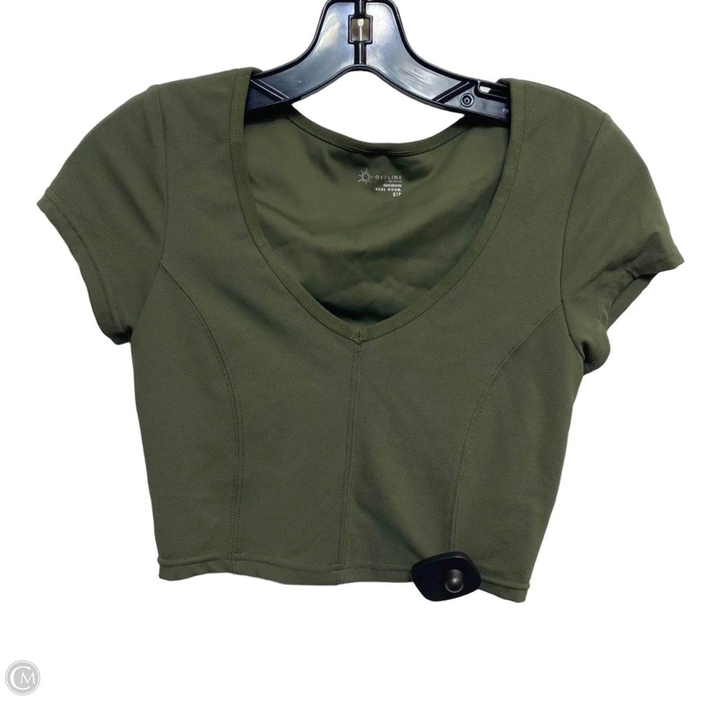 Top Short Sleeve By Aerie In Green, Size: S