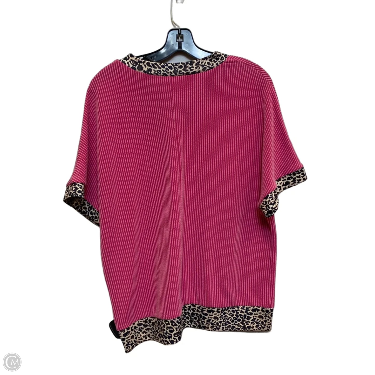 Top Short Sleeve By Cmf In Pink, Size: L