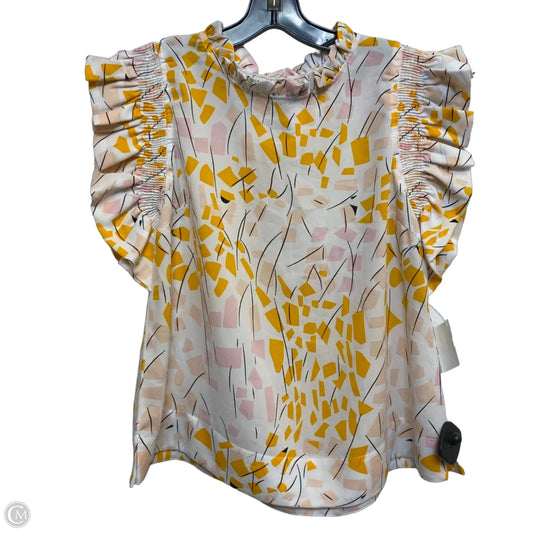 Top Sleeveless By Jodifl In Pink & Yellow, Size: S