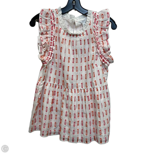 Top Sleeveless By Crown And Ivy In Pink & White, Size: S