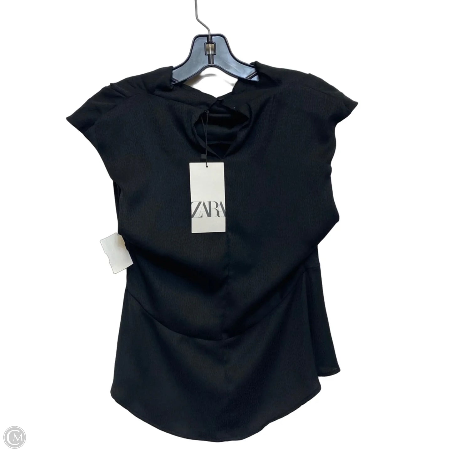 Top Sleeveless By Zara In Black, Size: M
