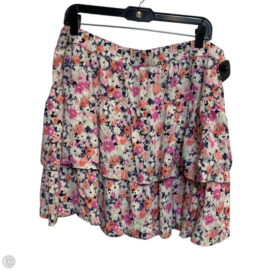 Skirt Mini & Short By Universal Thread In Cream & Pink, Size: Xxl