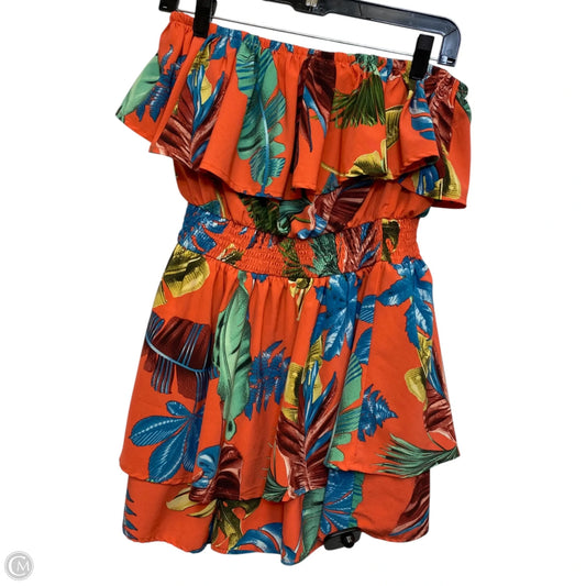 Romper By Fashion Nova In Coral, Size: M