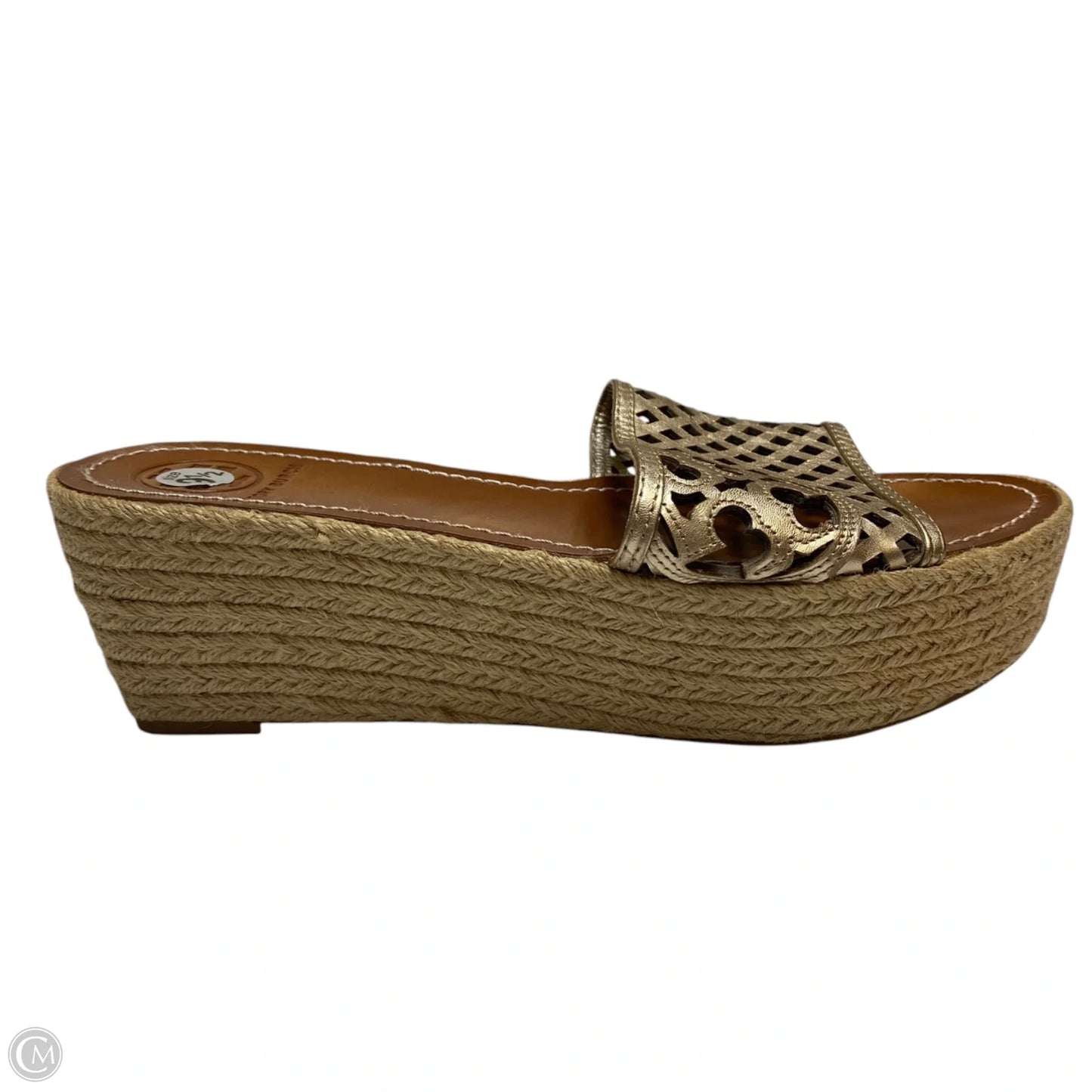 Sandals Designer By Tory Burch In Gold, Size: 9.5