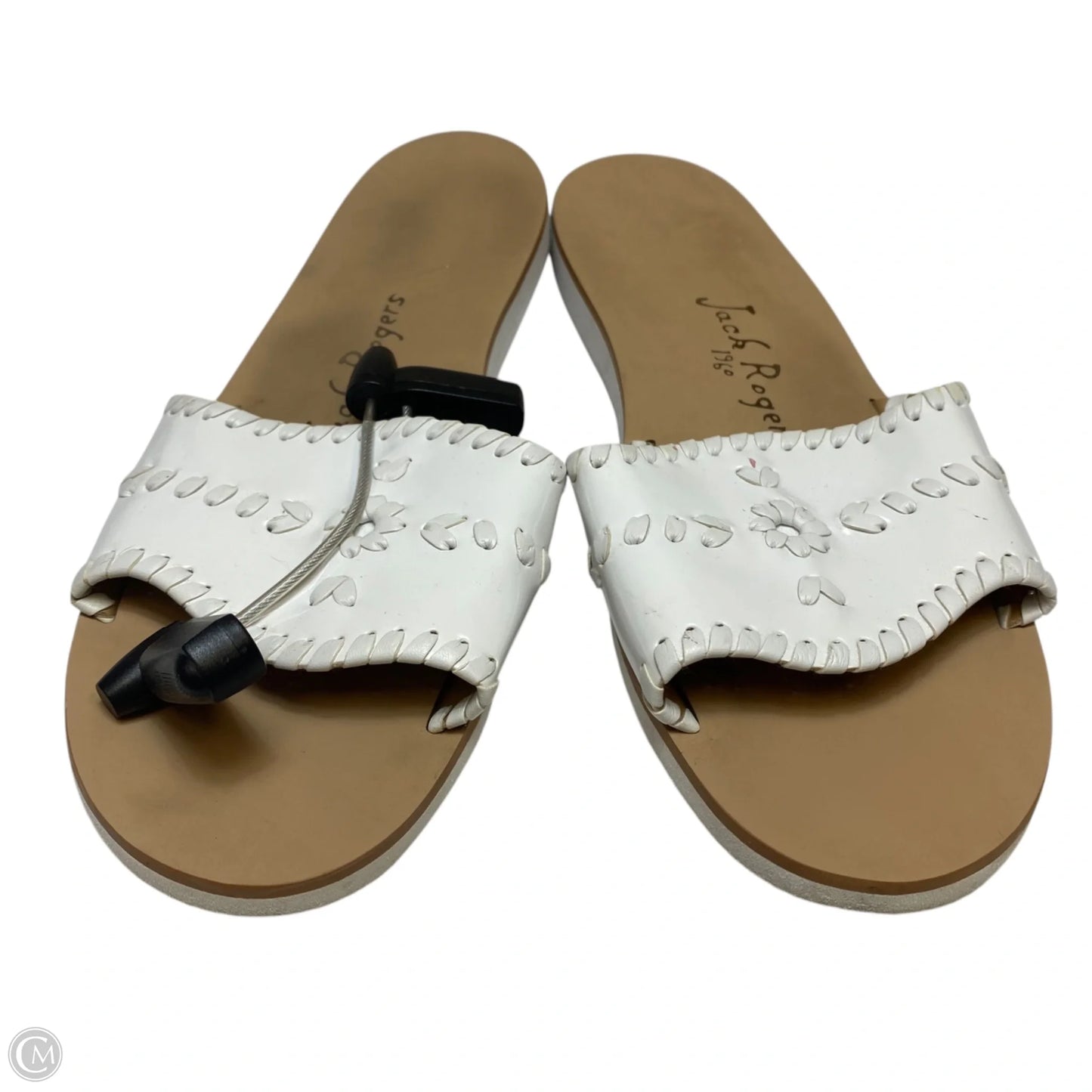Sandals Designer By Jack Rogers In White, Size: 9.5