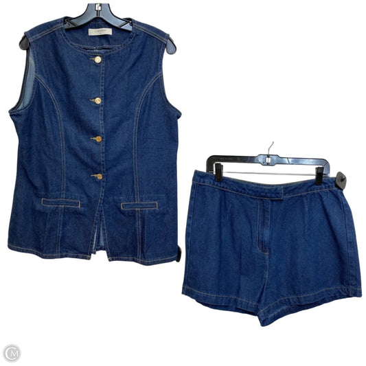 Shorts Set By Commense In Blue Denim, Size: Xl