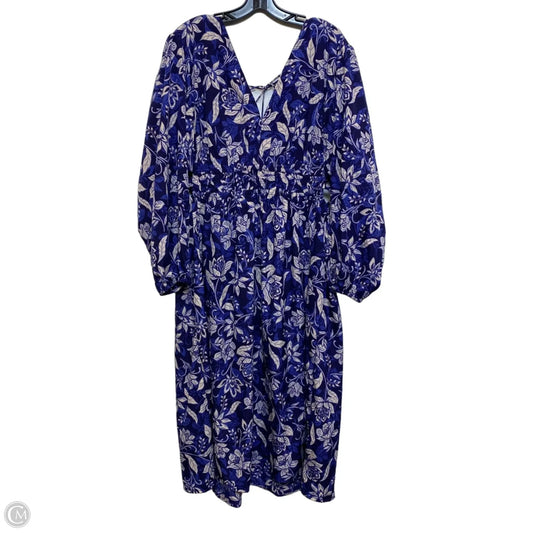 Dress Casual Midi By Blush In Blue, Size: 2x