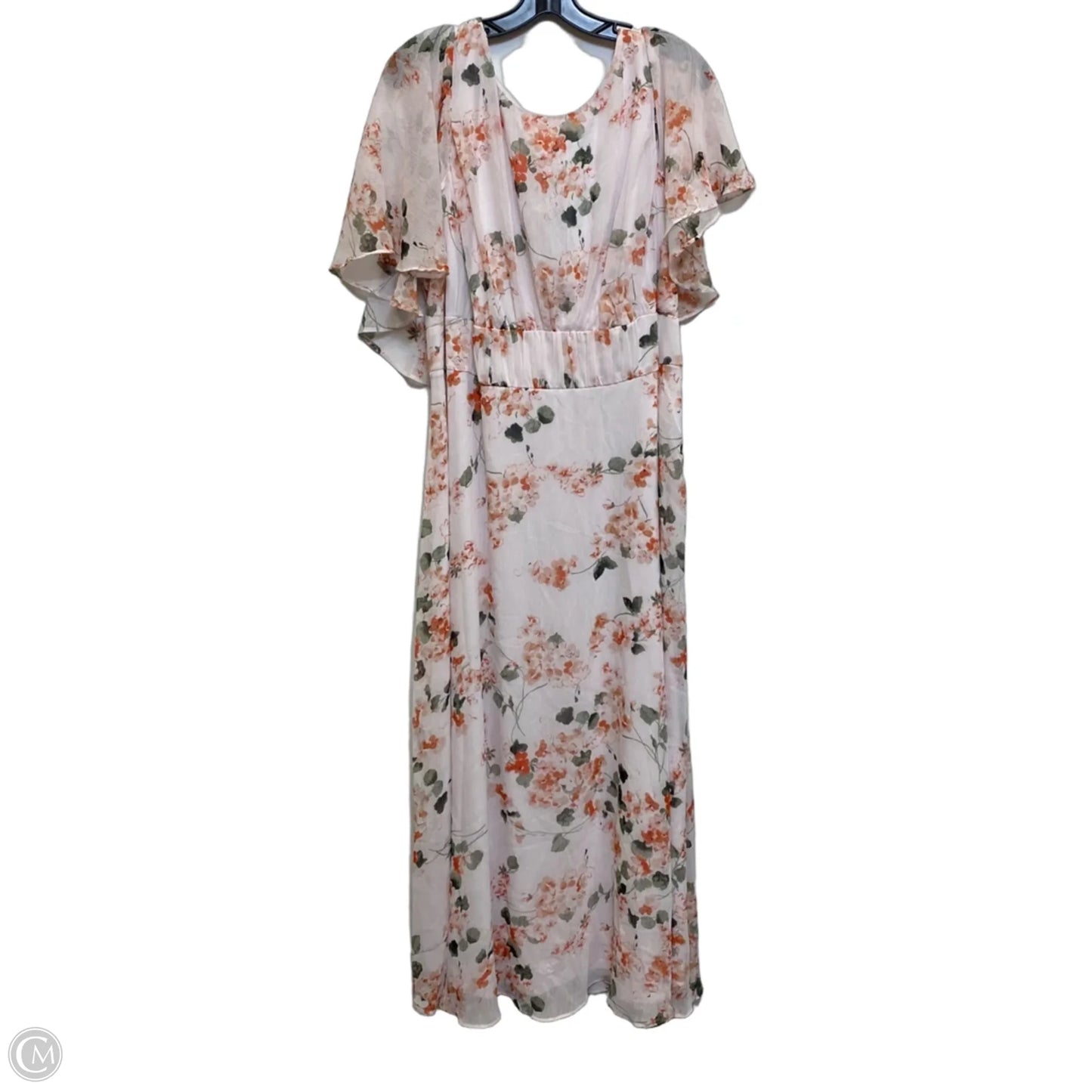 Dress Casual Maxi By Calvin Klein In Orange, Size: 1x
