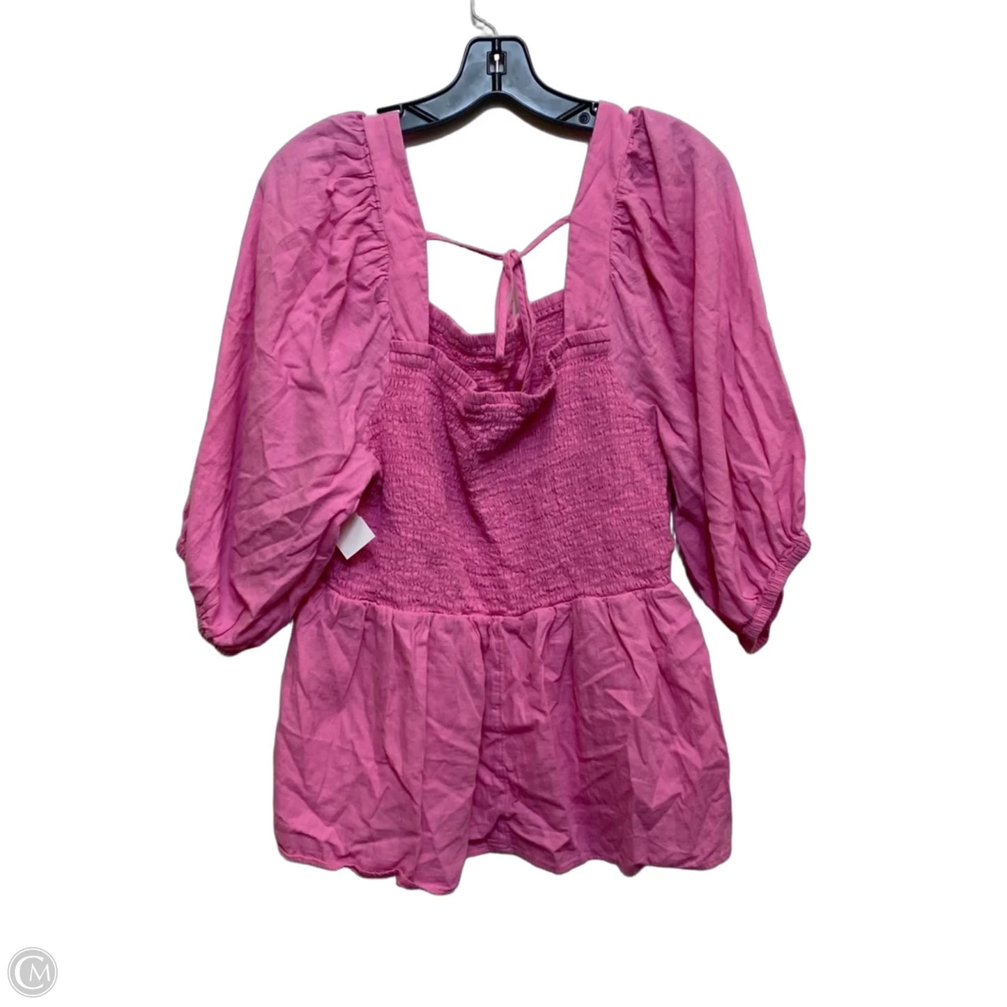 Top Short Sleeve By Ava & Viv In Pink, Size: 2x