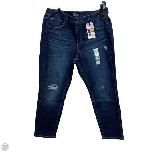 Jeans Skinny By Time And Tru In Blue Denim, Size: 18