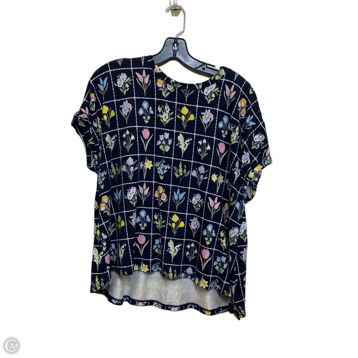 Top Short Sleeve By Crown And Ivy In Navy, Size: M