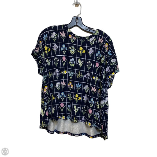 Top Short Sleeve By Crown And Ivy In Navy, Size: M