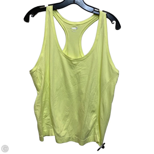 Athletic Tank Top By Avia In Yellow, Size: Xxl