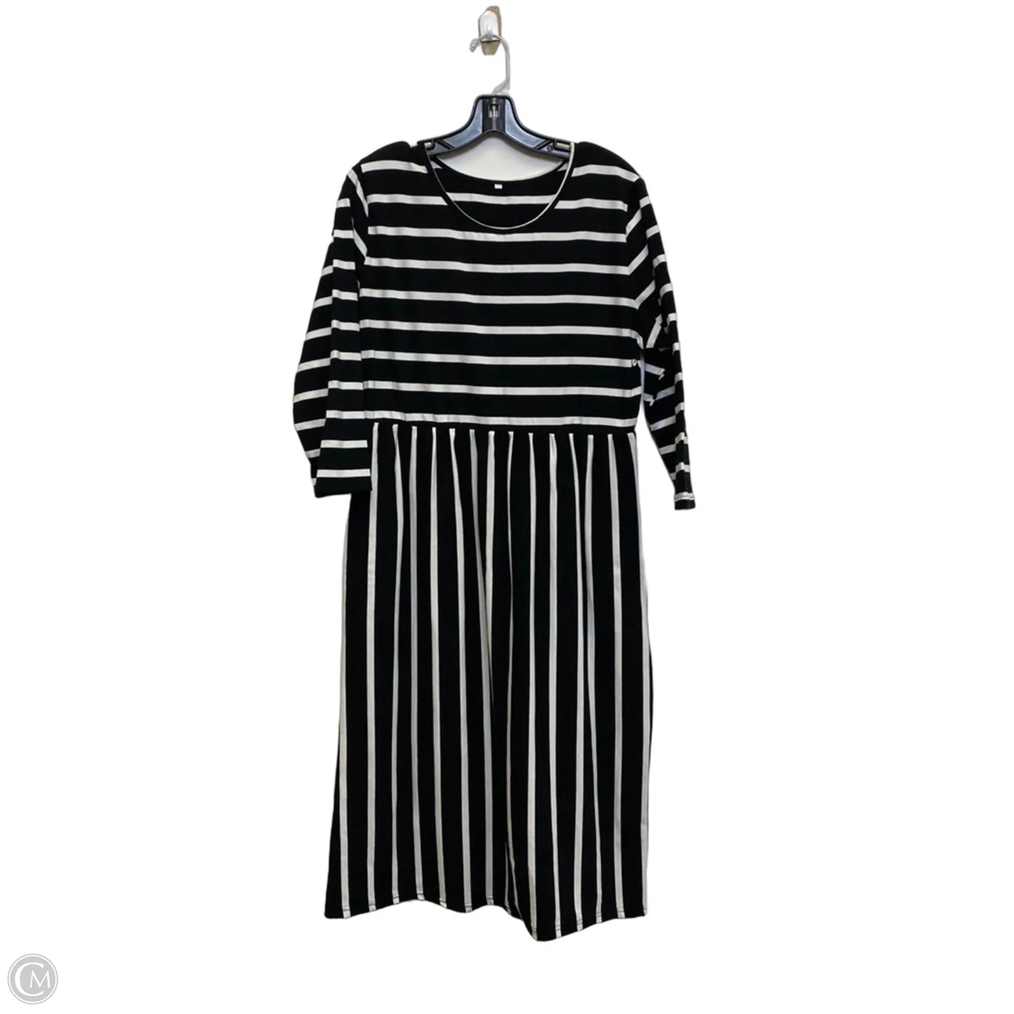 Dress Casual Midi By Cmf In Black & White, Size: Xl