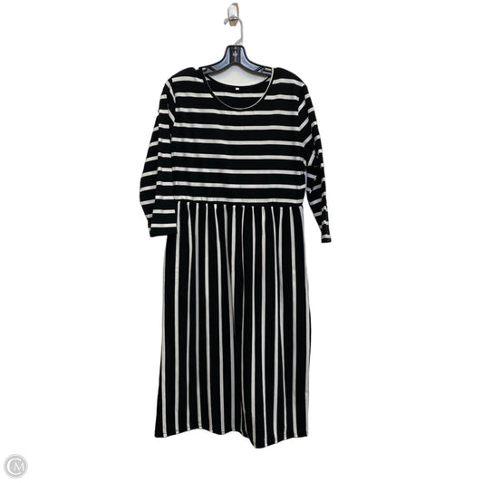Dress Casual Midi By Cmf In Black & White, Size: Xl