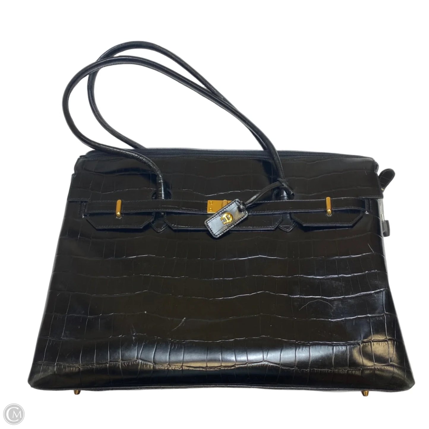 Handbag Leather By Etienne Aigner, Size: Large