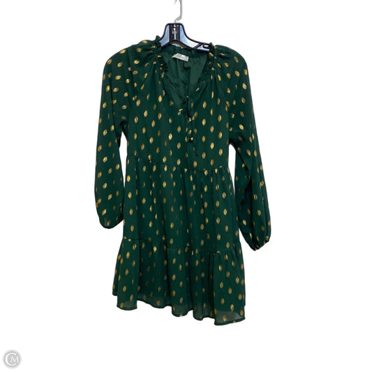Dress Casual Short By Kirundo In Green, Size: Xs