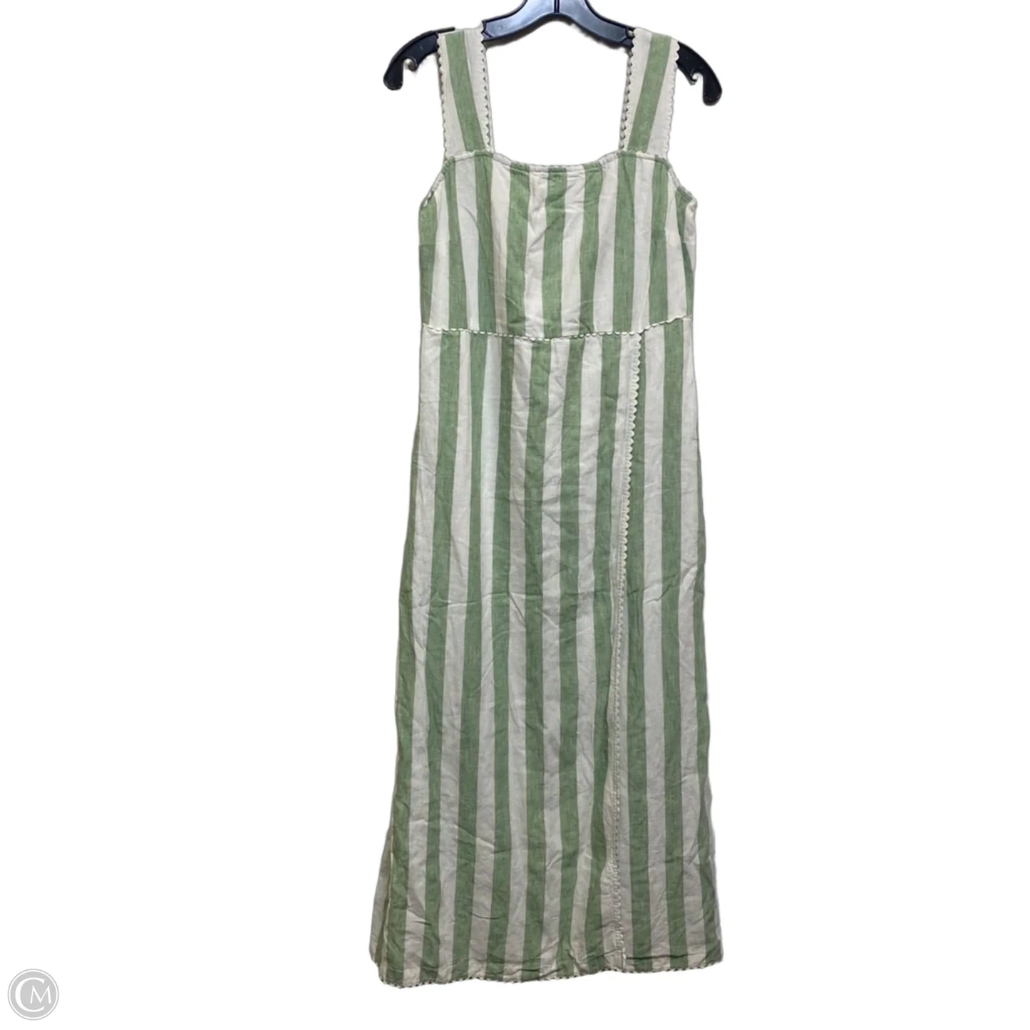 Dress Casual Midi By Crown And Ivy In Green & White, Size: S