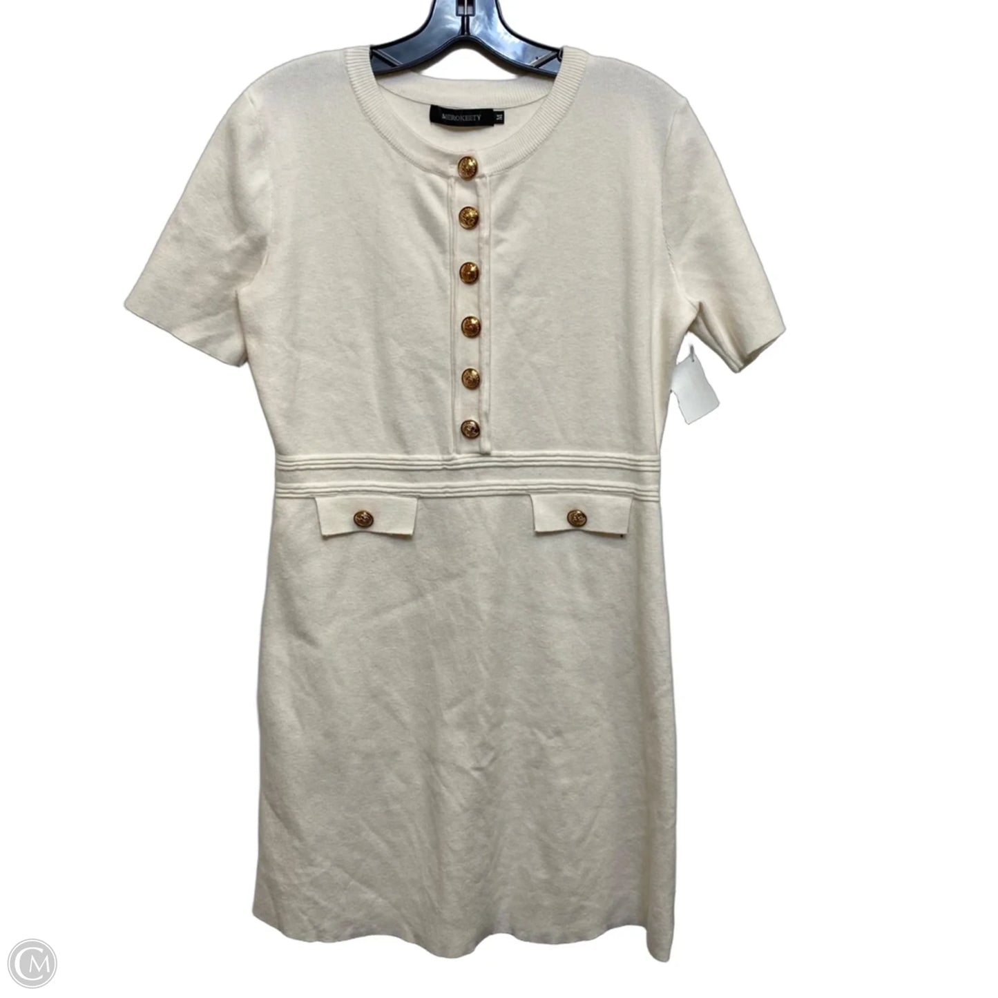 Dress Casual Short By Merokeety In Cream, Size: M