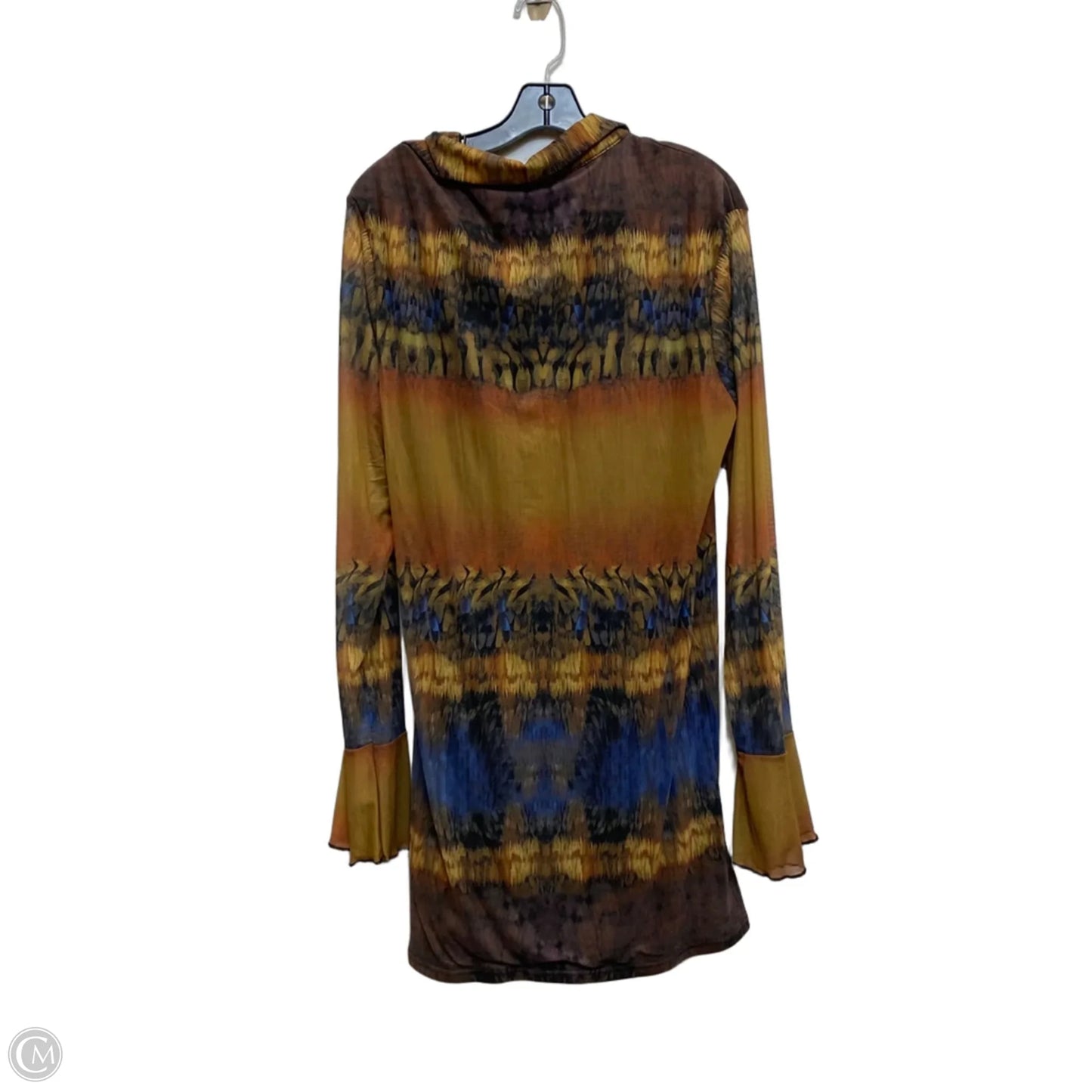 Dress Casual Short By Fashion Nova In Blue & Brown, Size: 2x