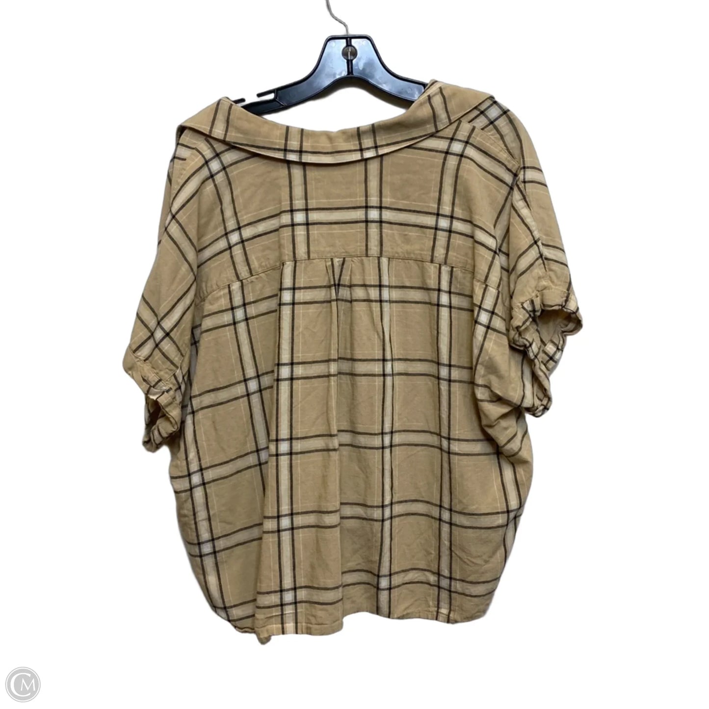 Top Short Sleeve By Levis In Tan, Size: L