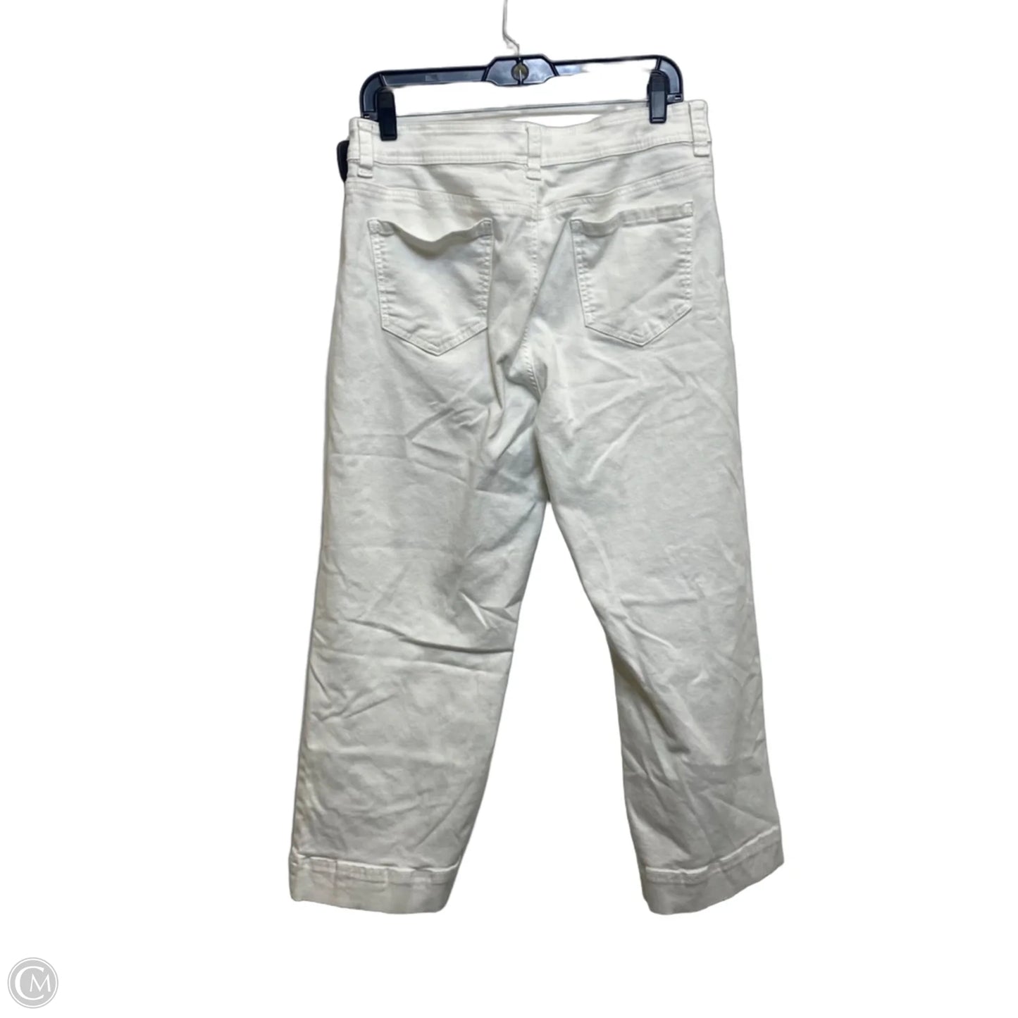 Jeans Cropped By Buffalo David Bitton In White Denim, Size: 12
