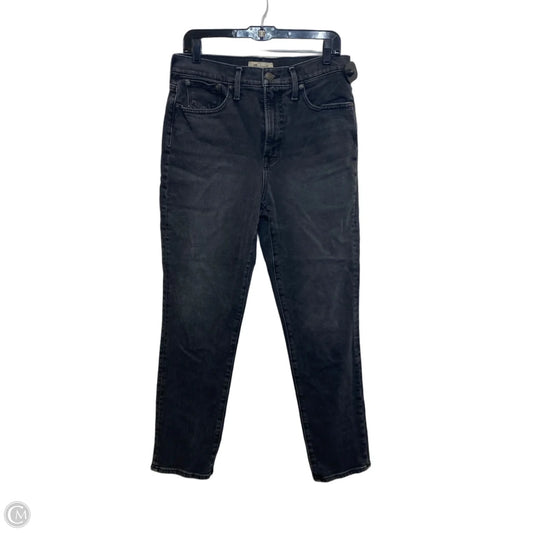 Jeans Straight By Madewell In Black Denim, Size: 8