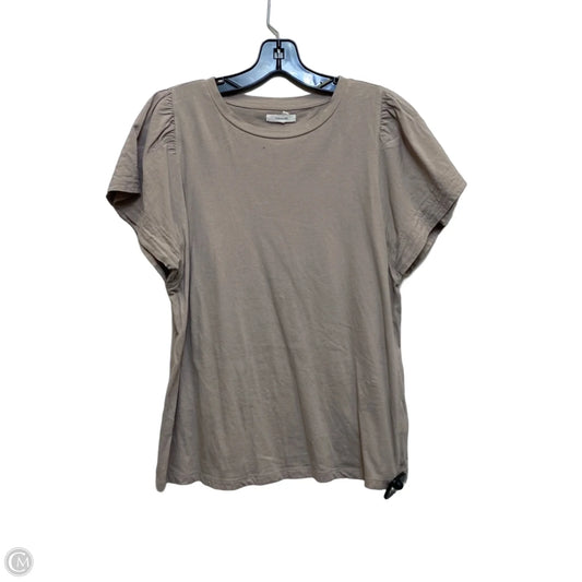Top Short Sleeve By Maurices In Brown, Size: L
