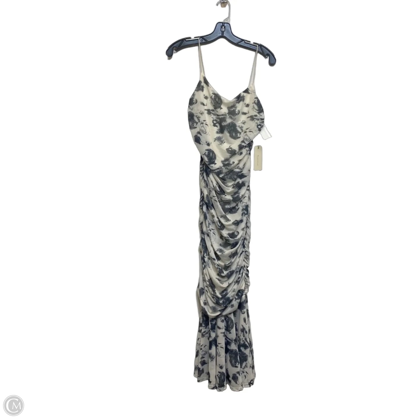 Dress Casual Midi By Rosevelvet In Cream & Grey, Size: L