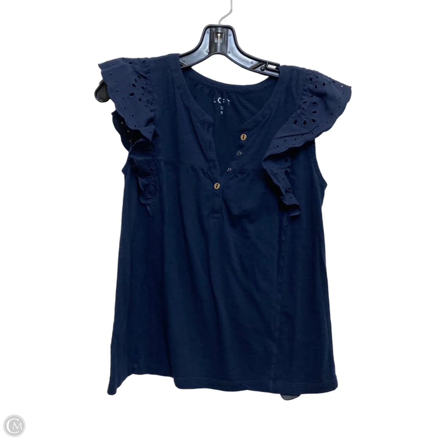 Top Sleeveless By Loft In Navy, Size: Xs