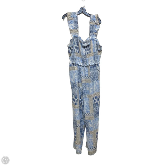 Jumpsuit By Cato In Blue & Cream, Size: 4x