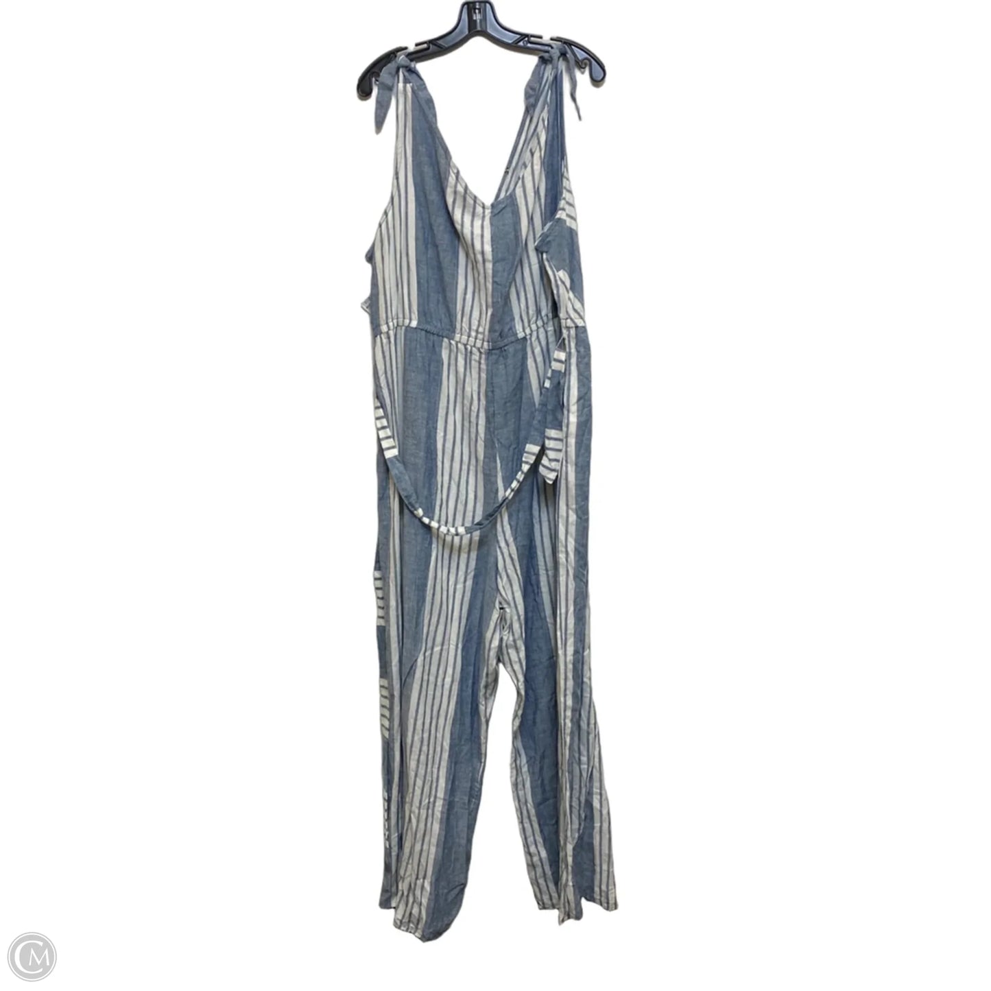 Jumpsuit By Cato In Blue & White, Size: 4x