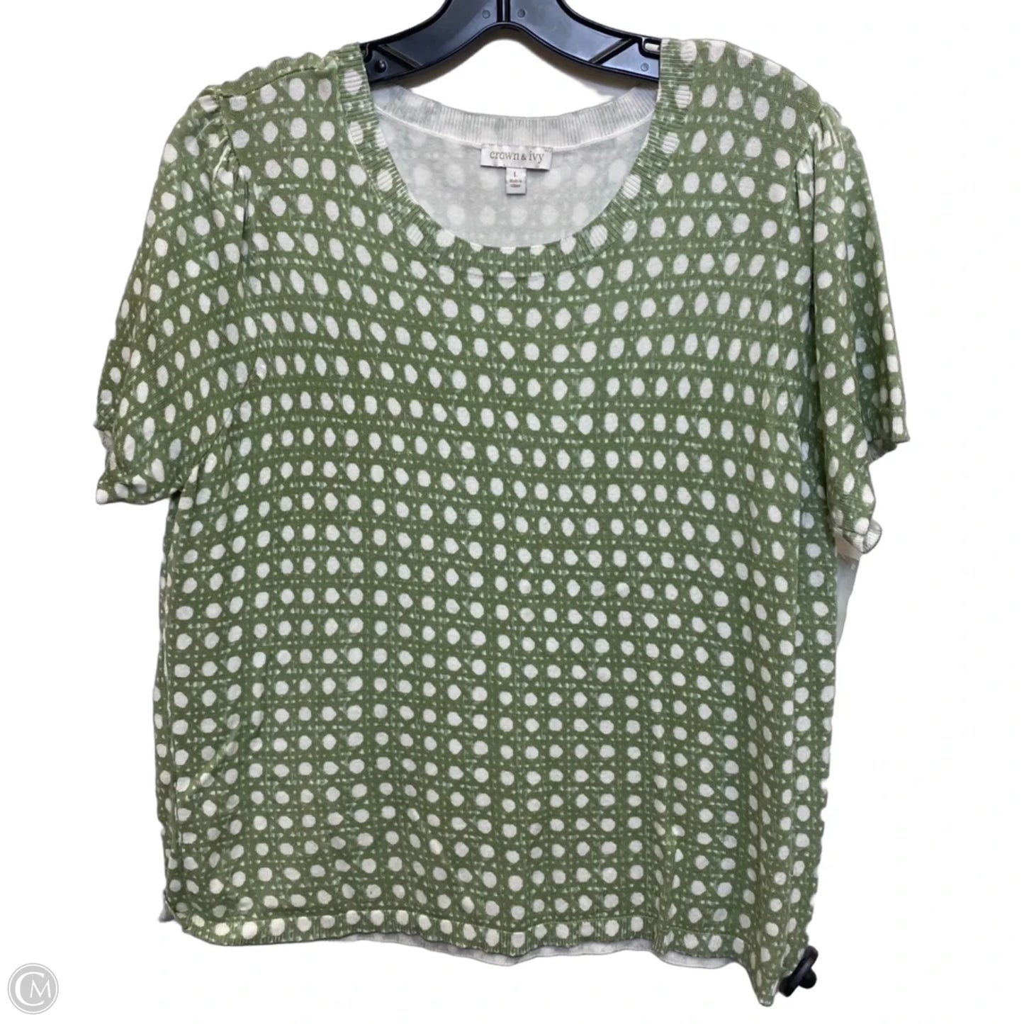 Top Short Sleeve By Crown And Ivy In Green, Size: L