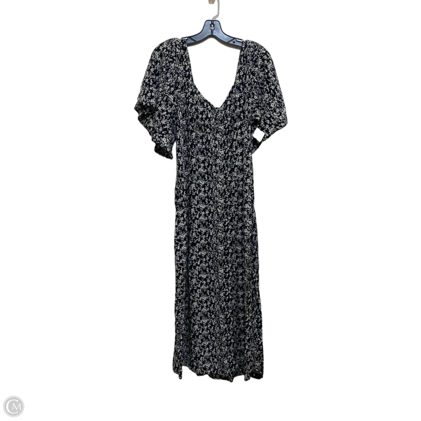 Dress Casual Midi By A New Day In Black & White, Size: L