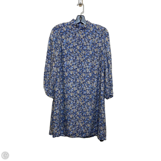 Dress Casual Short By Ann Taylor In Blue & Cream, Size: 2
