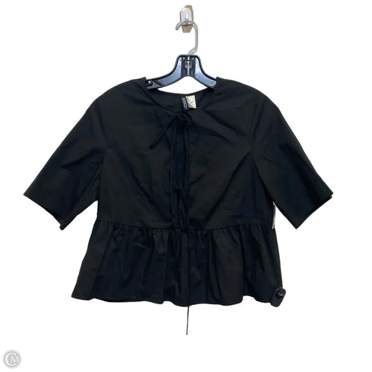 Top Short Sleeve By H&m In Black, Size: S