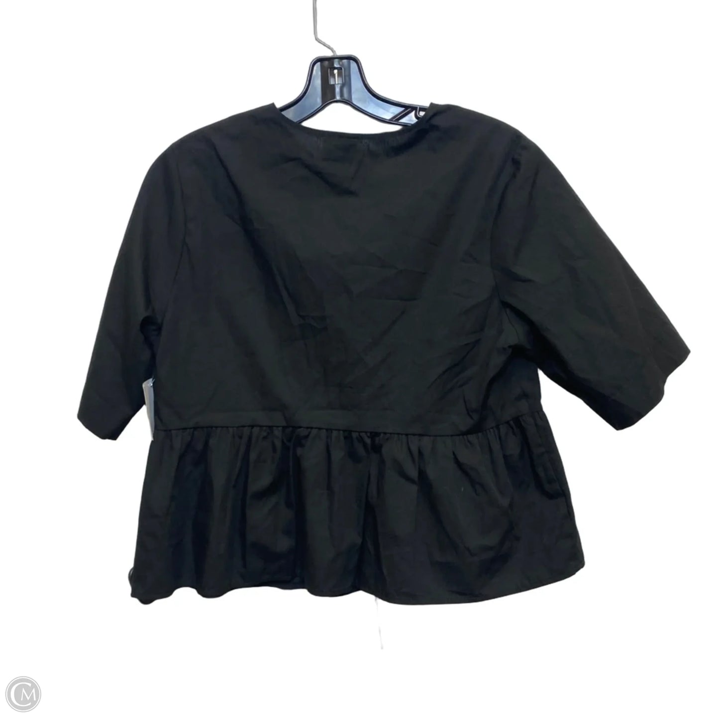Top Short Sleeve By H&m In Black, Size: S