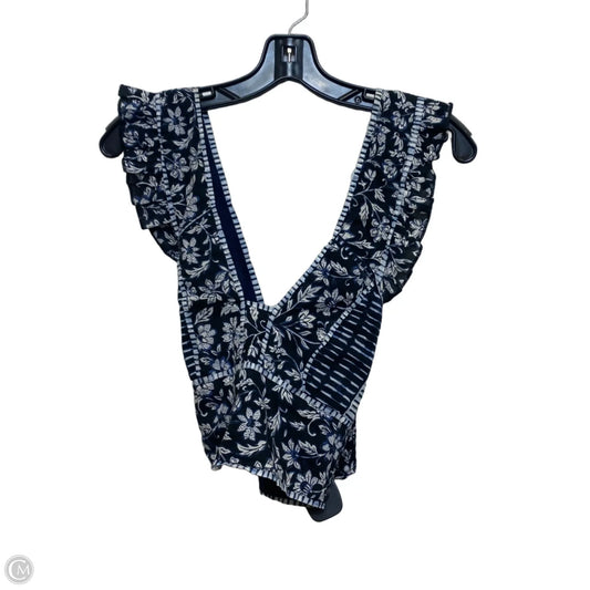 Top Sleeveless By Chelsea And Violet In Black & Blue, Size: Xs