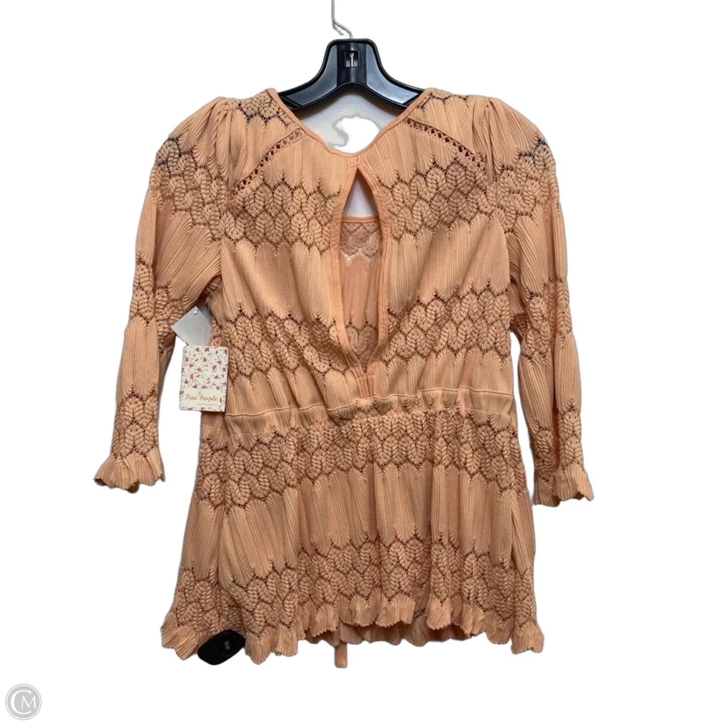 Top Long Sleeve By Free People In Orange, Size: Xs
