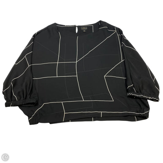 Blouse 3/4 Sleeve By Worthington In Black, Size: Xl